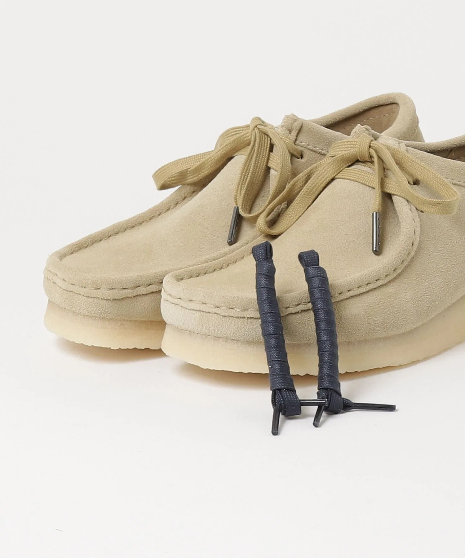 Мужские мокасины из кожи Clarks Wallabee коричневые