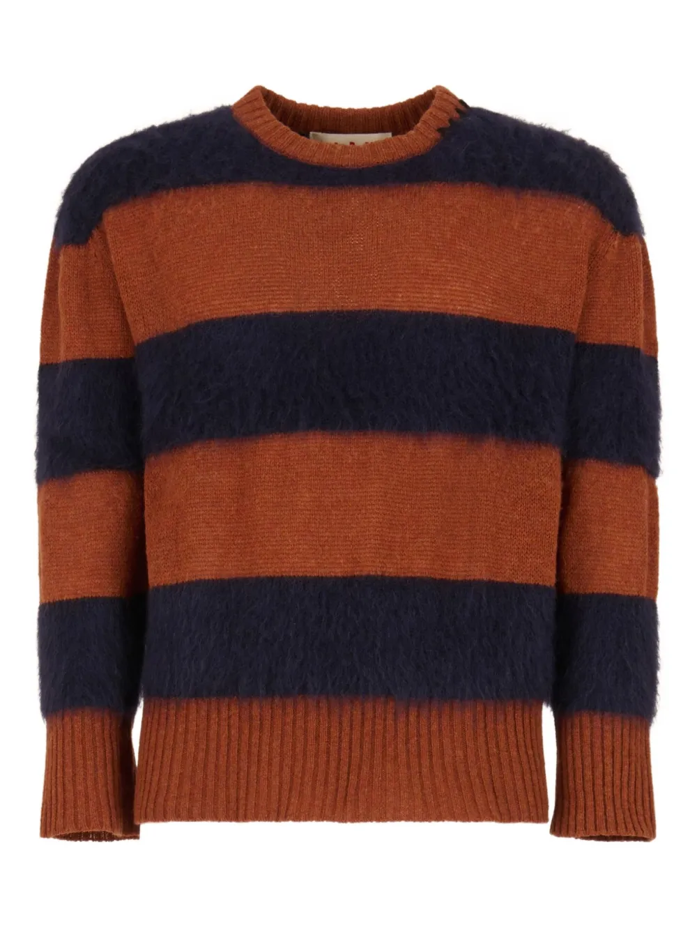 

Полосатый свитшот из шерсти мериноса Marni, синий