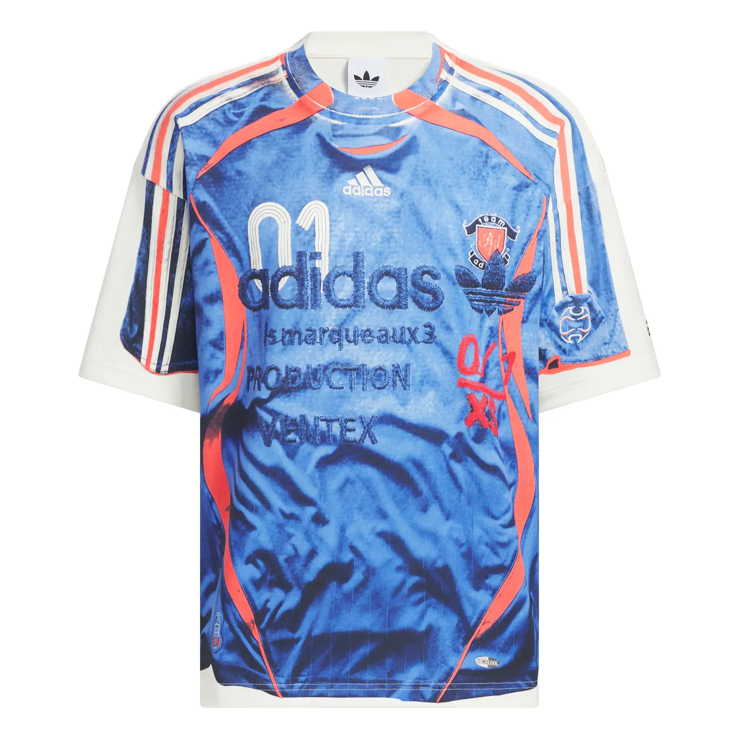 

Футболка Unisex Adidas Originals, синий/белый/красный