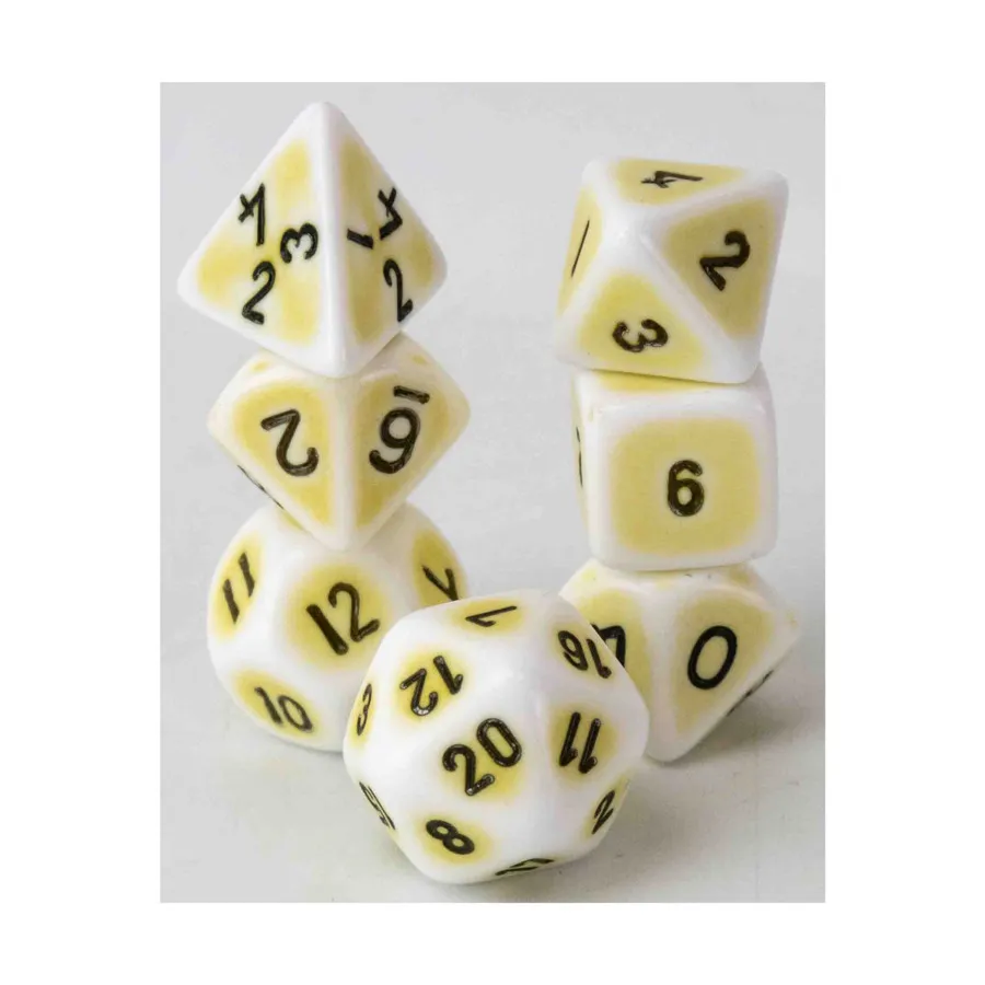 

Желтый поли-комплект (7), Dice - Porcelain (Crystal Caste)