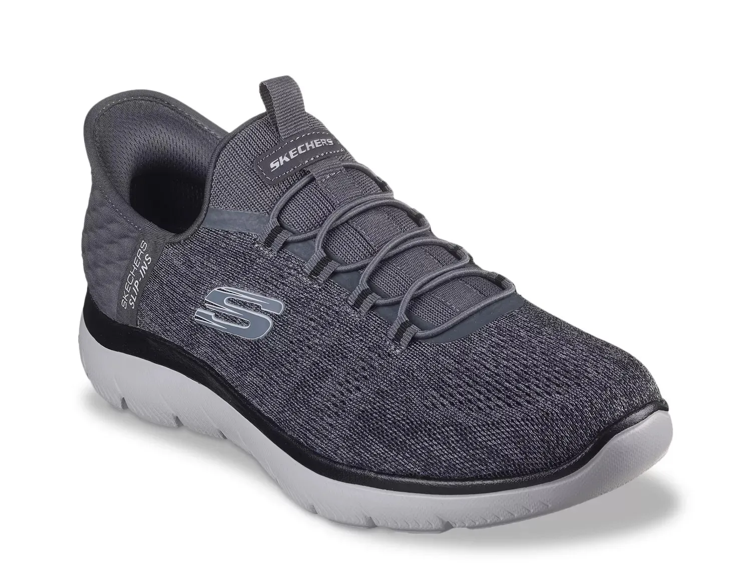 

Кроссовки Skechers Slip-Ins Summits Key Space Slip-On — мужские, угольно-серые
