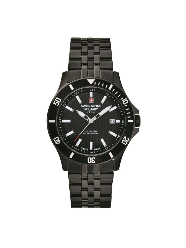 

Swiss Military Кварцевые часы 7022.1177SAM черного цвета