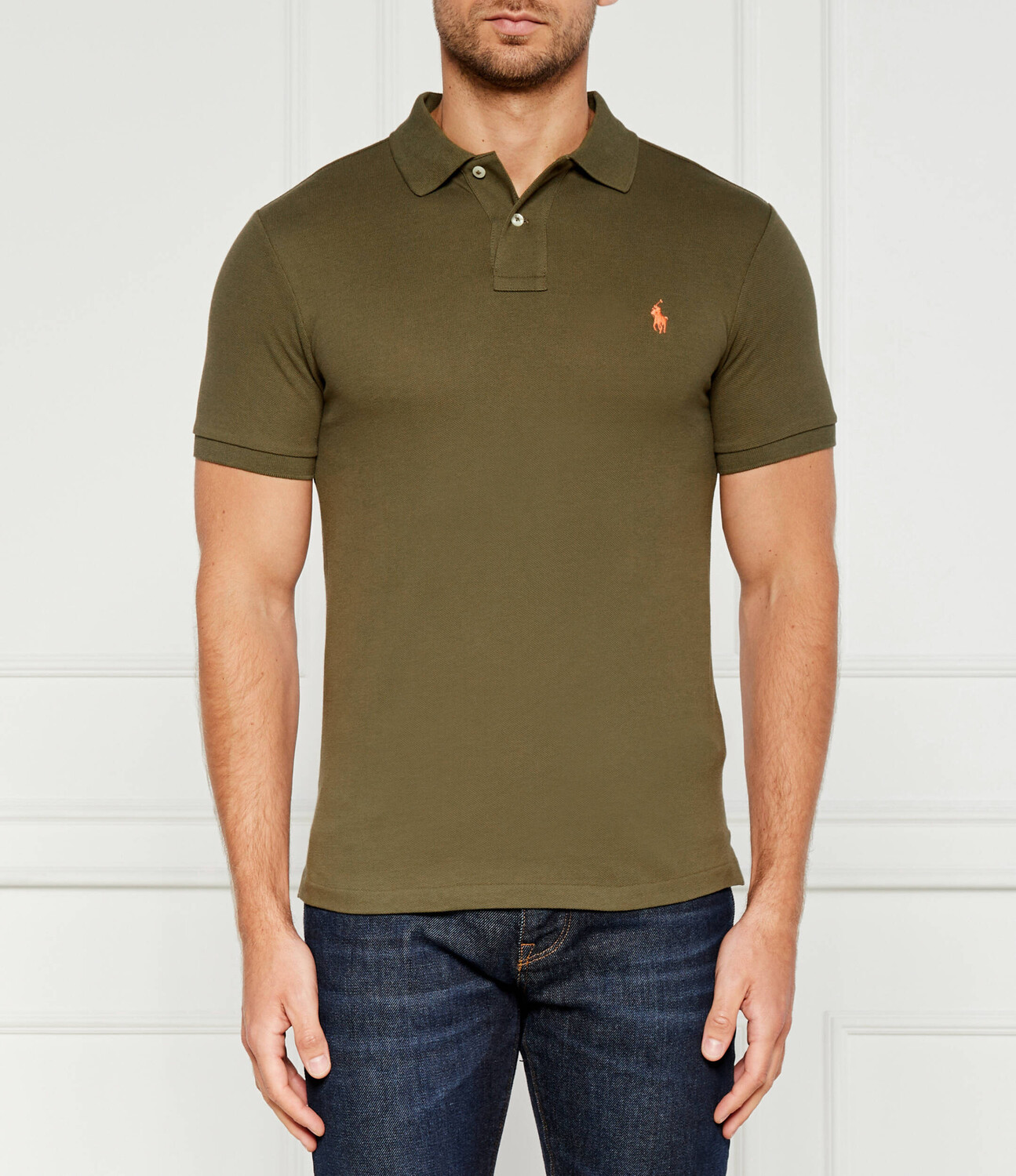 

Поло POLO RALPH LAUREN Slim Fit pique, цвет cachi