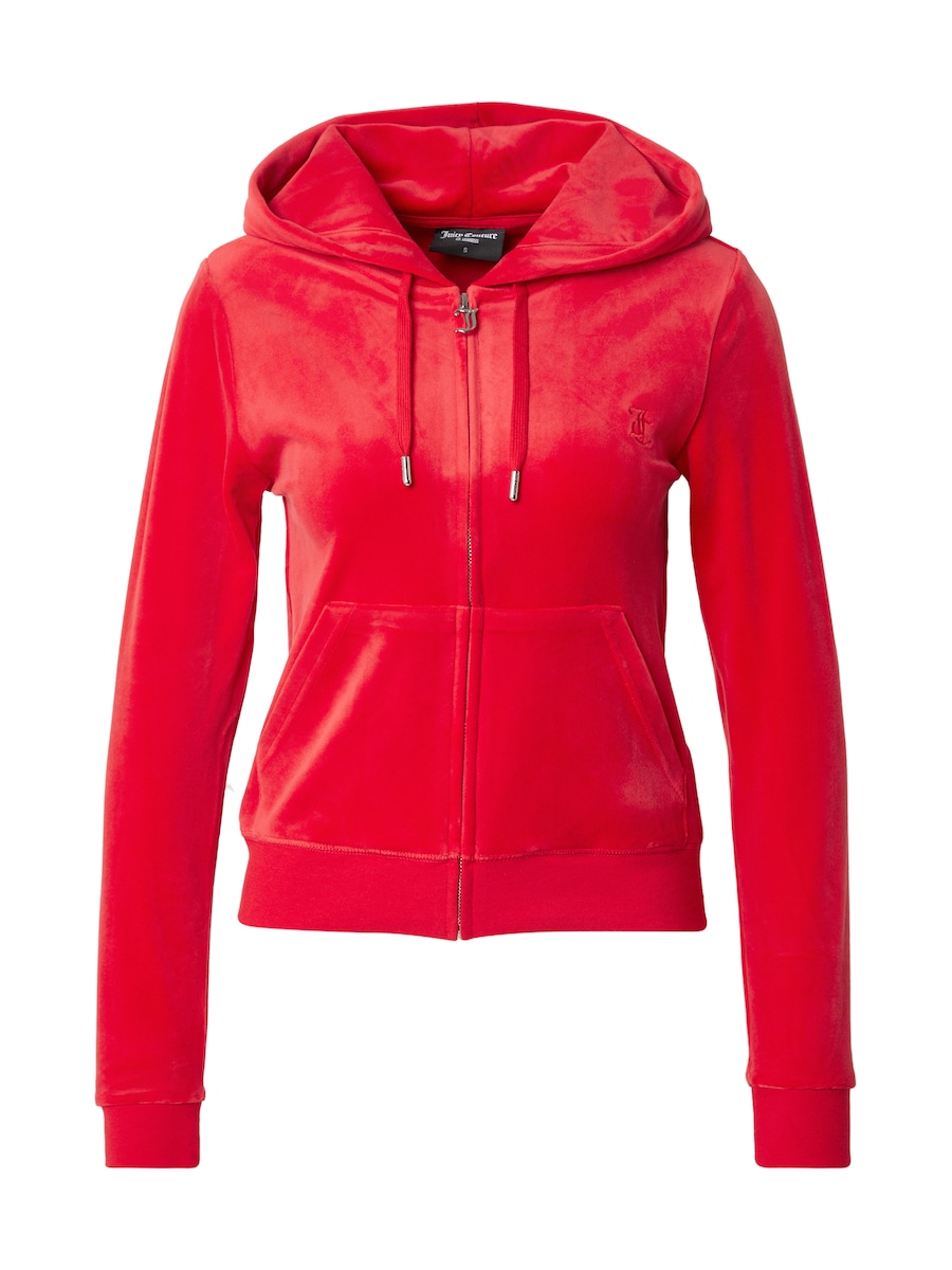 

Толстовка с капюшоном на молнии Juicy Couture, неоново-красный