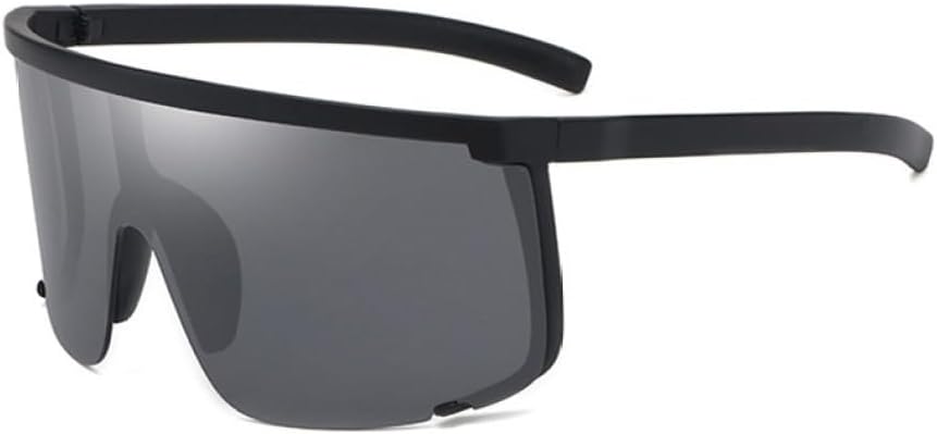 

Мужские солнцезащитные очки большого размера, солнцезащитные очки-щитки в полуободковой оправе для женщин, защитные очки с защитой от УФ-излучения UV400 WNCKSQ, Black-grey