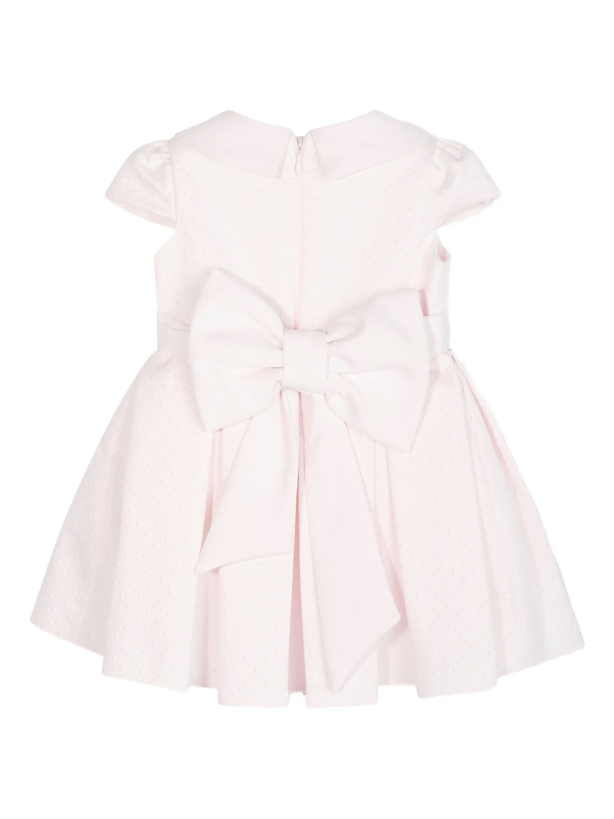 Платье с воротником Питер Пэн и бантом Dress & Fleur, розовый — фото 4