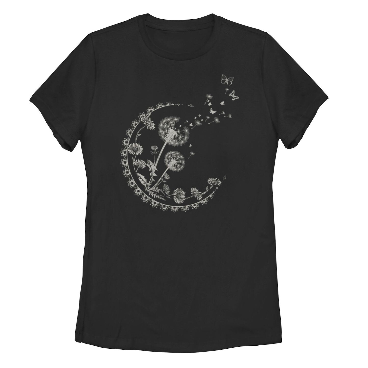 

Футболка Dandelion Moon Artsy Flowers для юниоров, черный