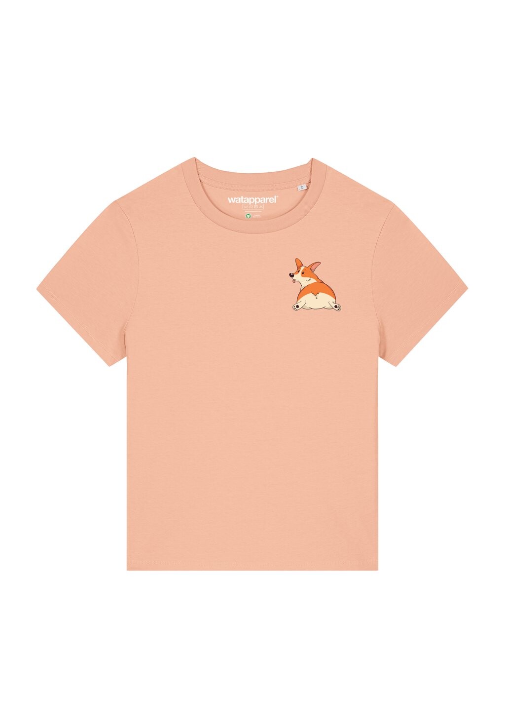 

Футболка с принтом CORGI watapparel, светло-розовый