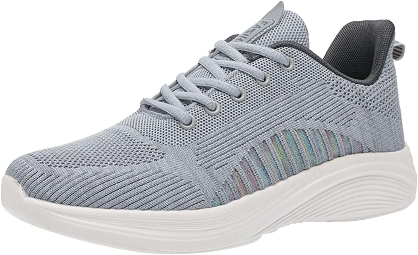 

Мужские спортивные прогулочные кроссовки из вязаного материала, легкие, дышащие, модные, удобные, с противоскользящей подошвой, для работы и повседневной носки Generic, серый