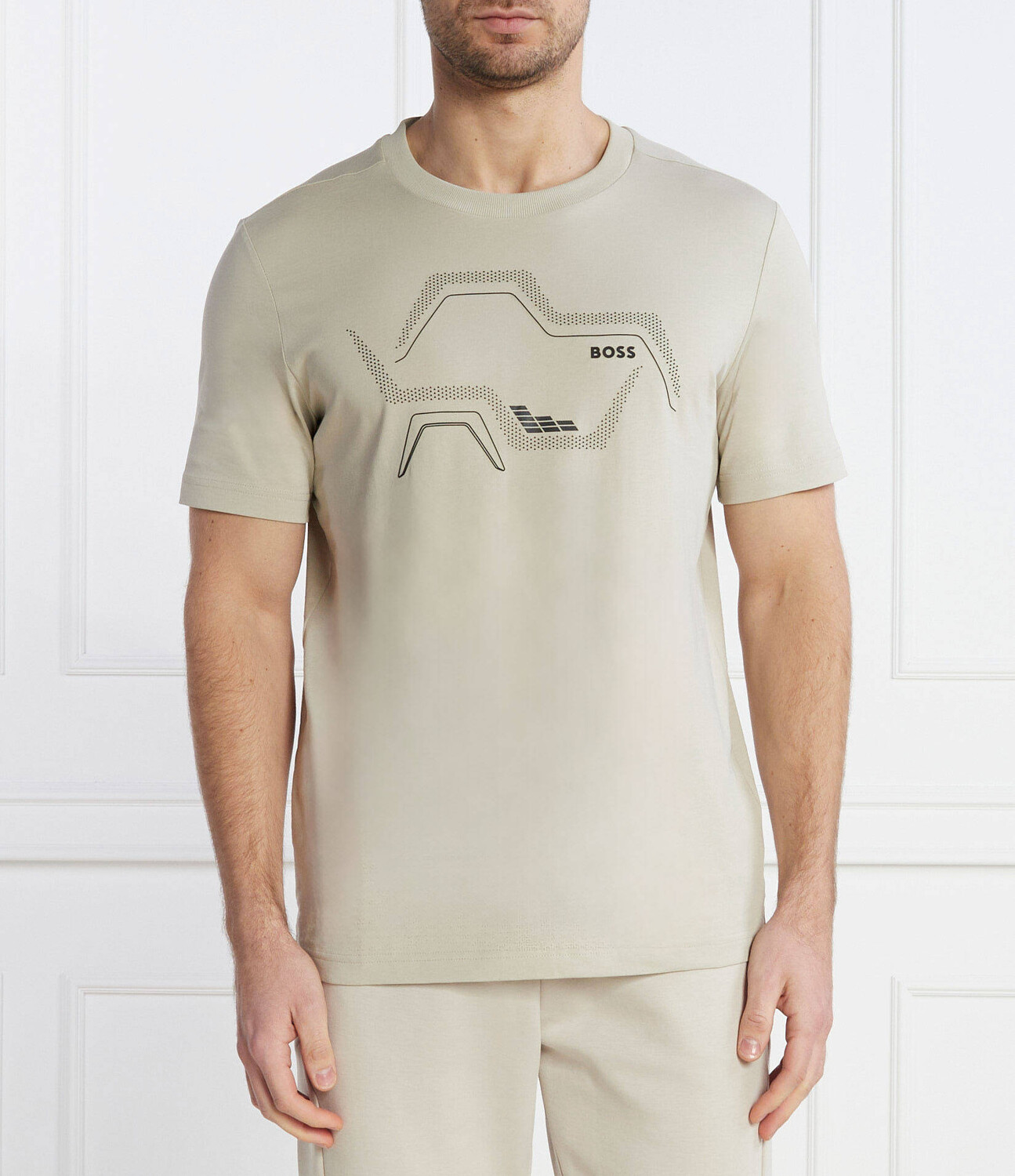 

Футболка BOSS GREEN Tee 3 Regular Fit, бежевый