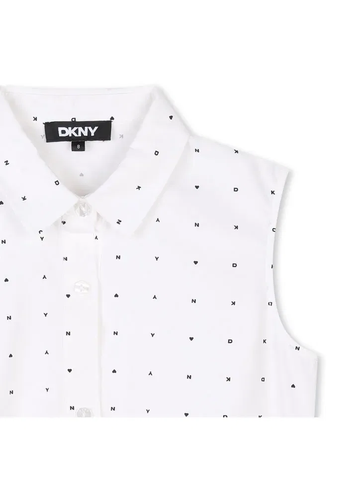Блуза с принтом DKNY, белый — фото 3
