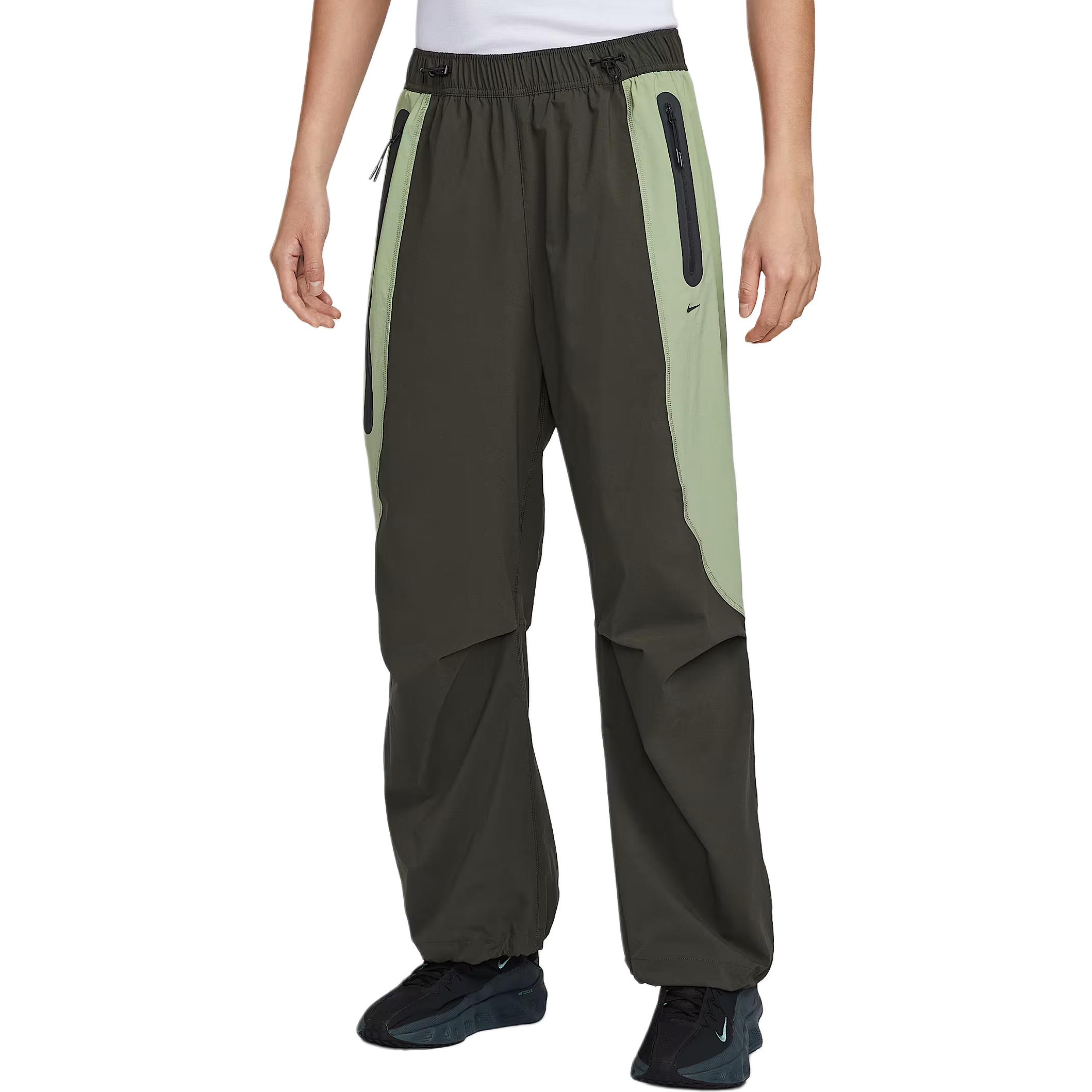 Мужские брюки Tech Dri FIT Woven Color Block Oversized Nike, зеленый/черный