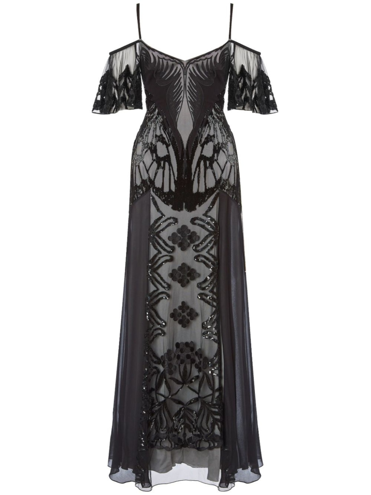 

Temperley London платье макси Inez, черный