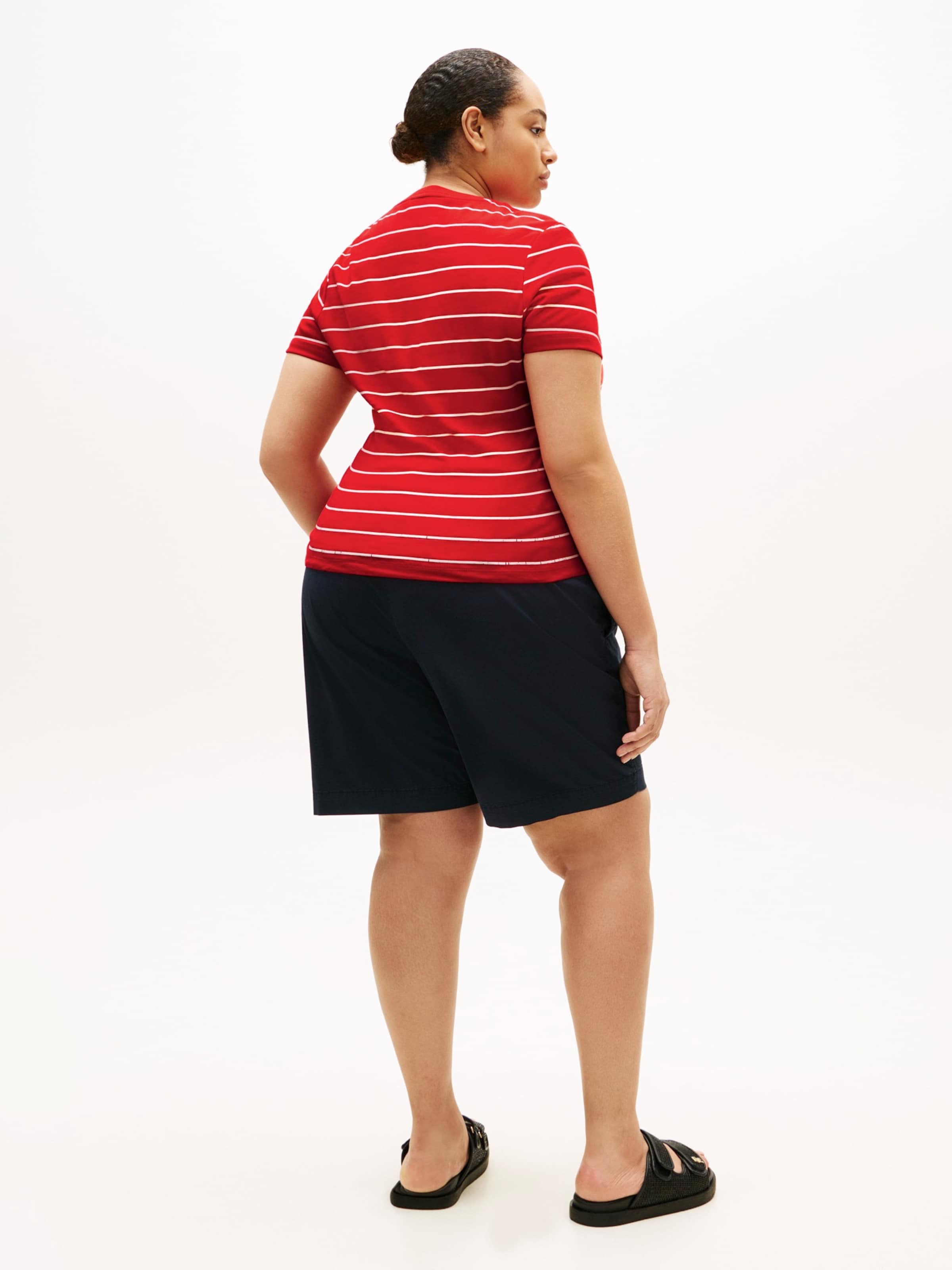 Tommy Hilfiger Curve Футболка 'CODY' в красном цвете — фото 3