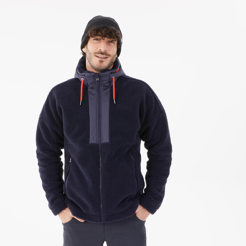 

Флисовая куртка мужская теплая зимняя для походов - SH900 QUECHUA, цвет blau
