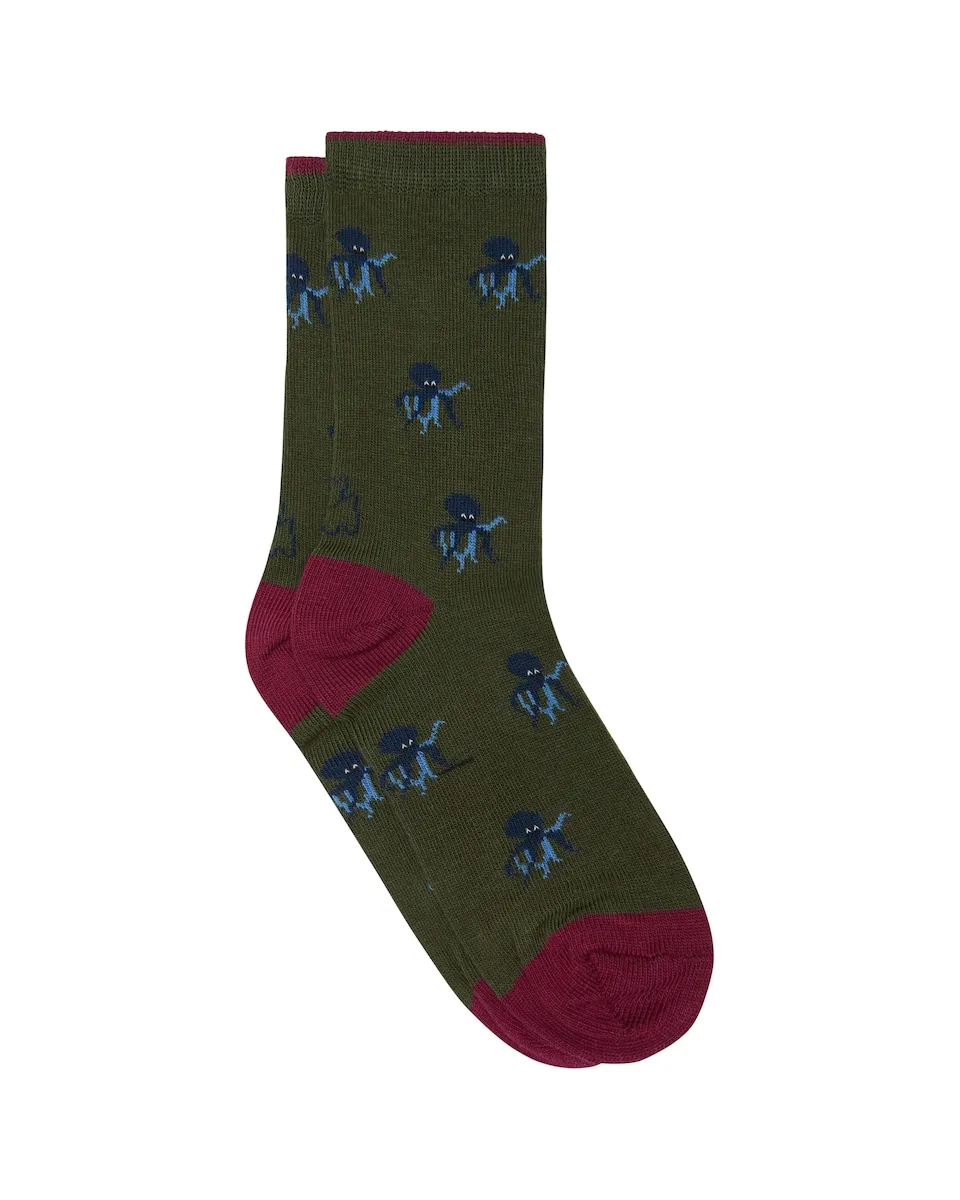 

носки с принтом осьминогов Kiff-Kiff, зеленый