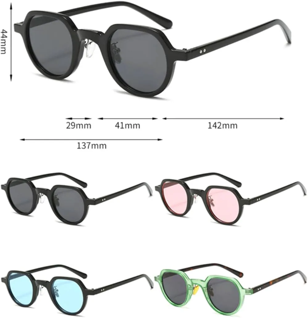 

Модные круглые солнцезащитные очки для женщин с линзами Ocean Lens и леопардовым принтом, мужские очки в тренде с заклепками в стиле панк TVTBBVV, Black Pink