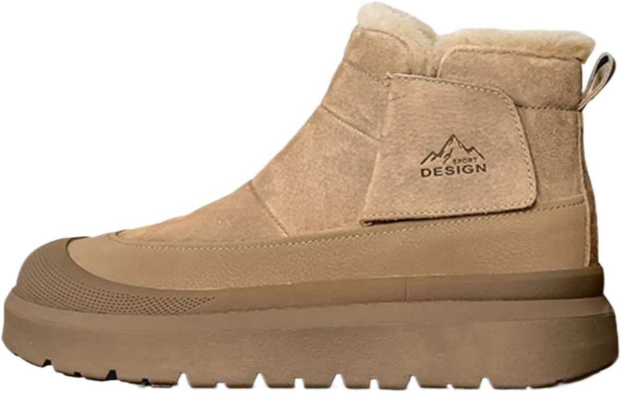 

Зимние модные ботинки MACEFIL для мужчин и женщин, водонепроницаемые, с утепленной меховой подкладкой, противоскользящие, теплые, для прогулок на улице, хаки