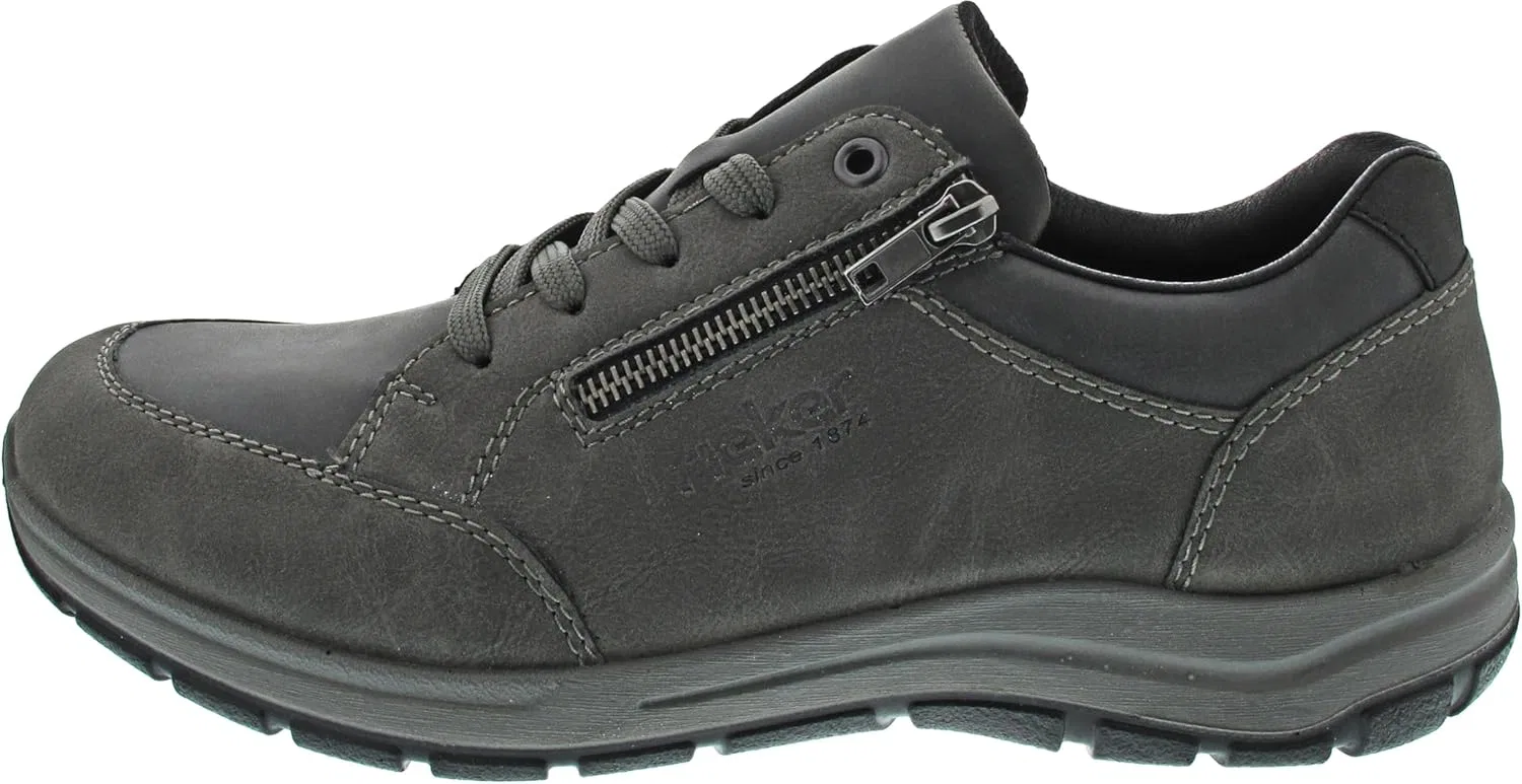 Мужские туфли Rieker 07506 на шнуровке, Grey 45