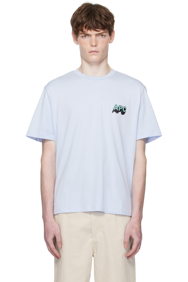 

Футболка в стиле 70-х A.P.C., синий