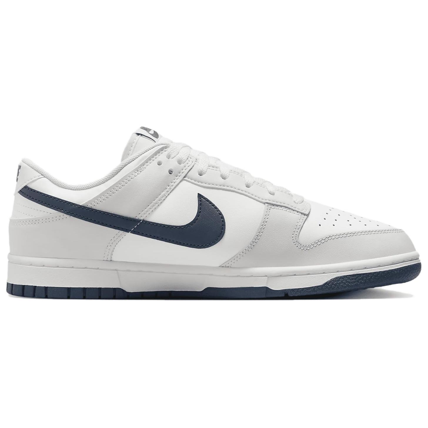 Nike Кроссовки Dunk Low Retro White Midnight Navy — фото 3