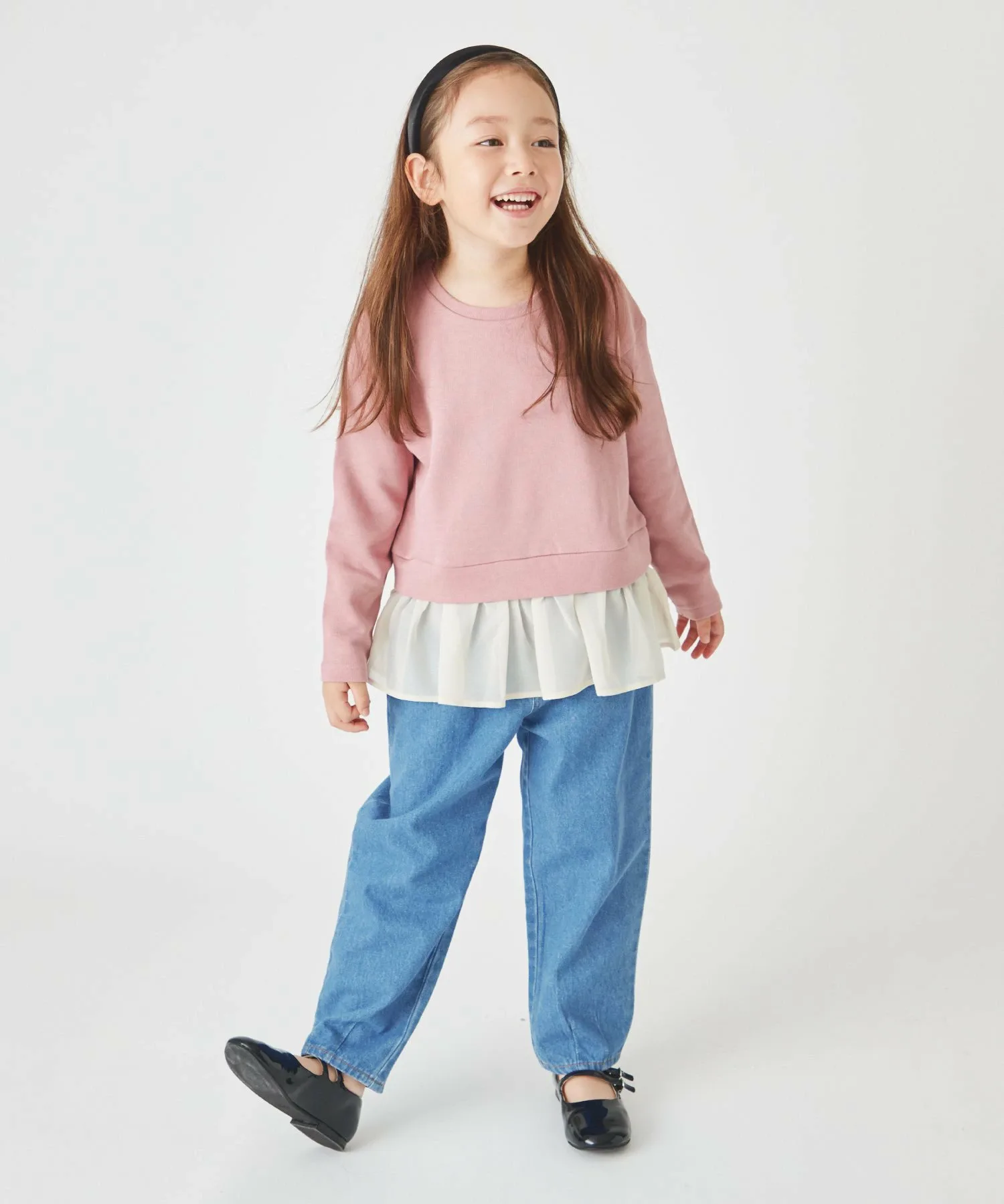 Свитшот рюшистый верх Ever Closet, Smoky Pink Beige — фото 2