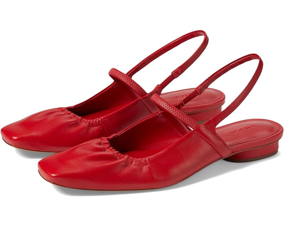 

Туфли на плоской подошве Vince Venice, цвет Crimson Red Leather