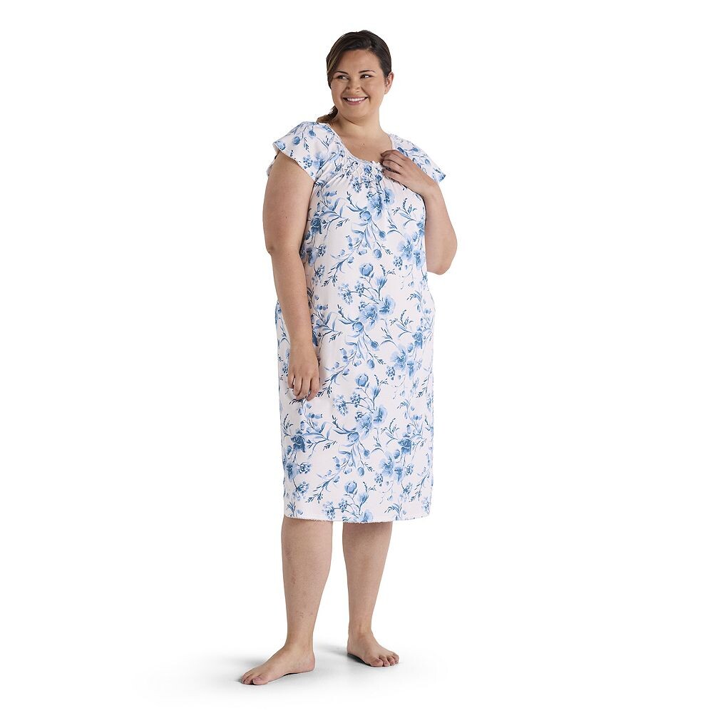 

Длинное платье Miss Elaine Essentials Cottonessa больших размеров, цвет Blue Floral