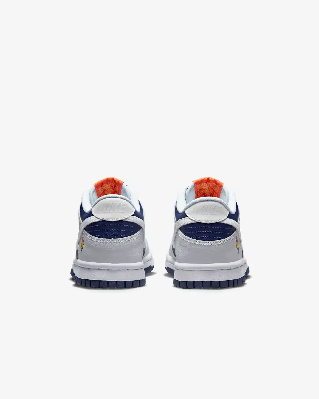 Детские кроссовки Nike Dunk Low 'UV Reactive' FN6968 - темно-синие с серыми вставками HTAT76 — фото 4