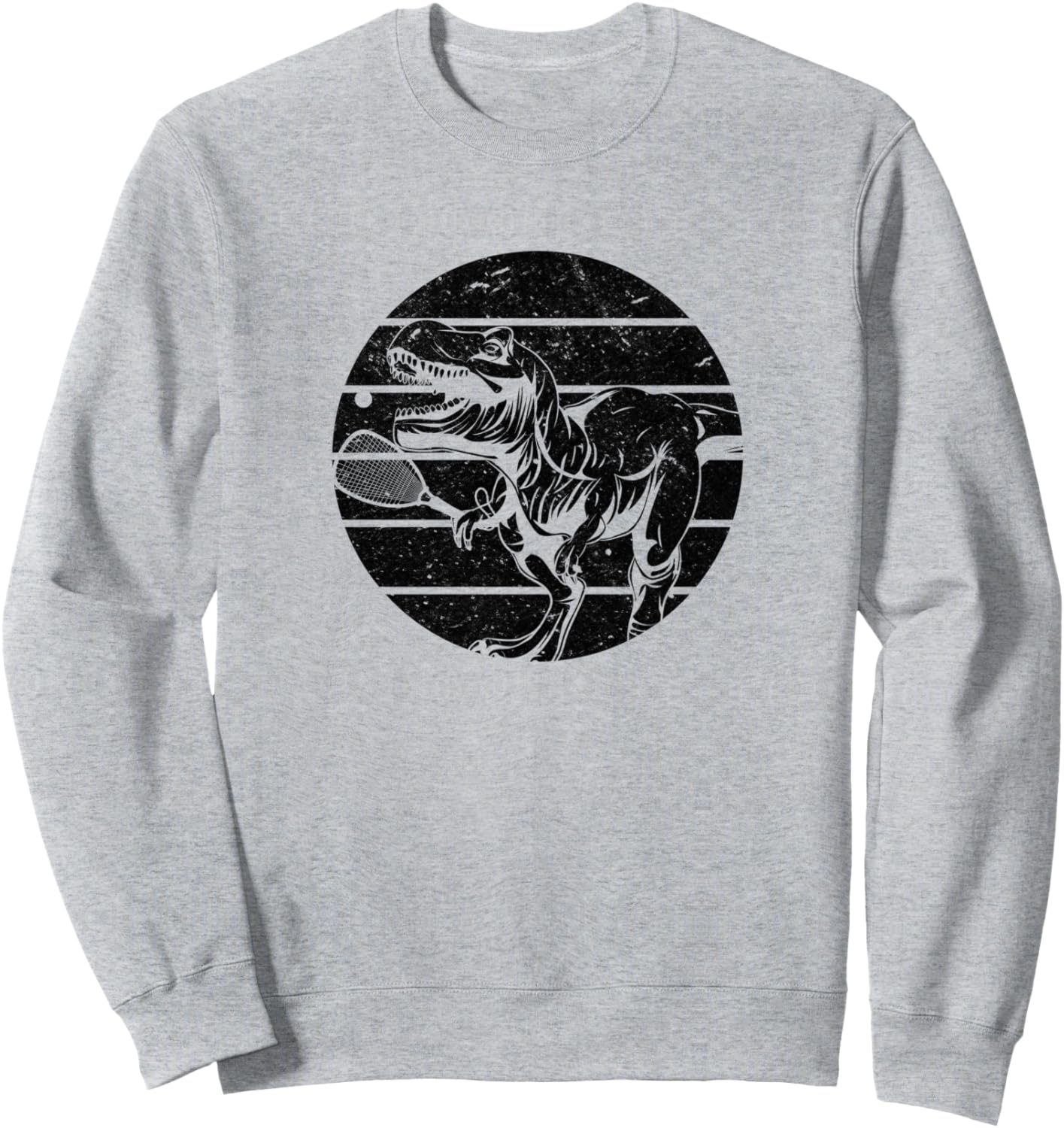 

Забавная толстовка с динозавром-ракетболистом Racquetball Dinosaur, серый