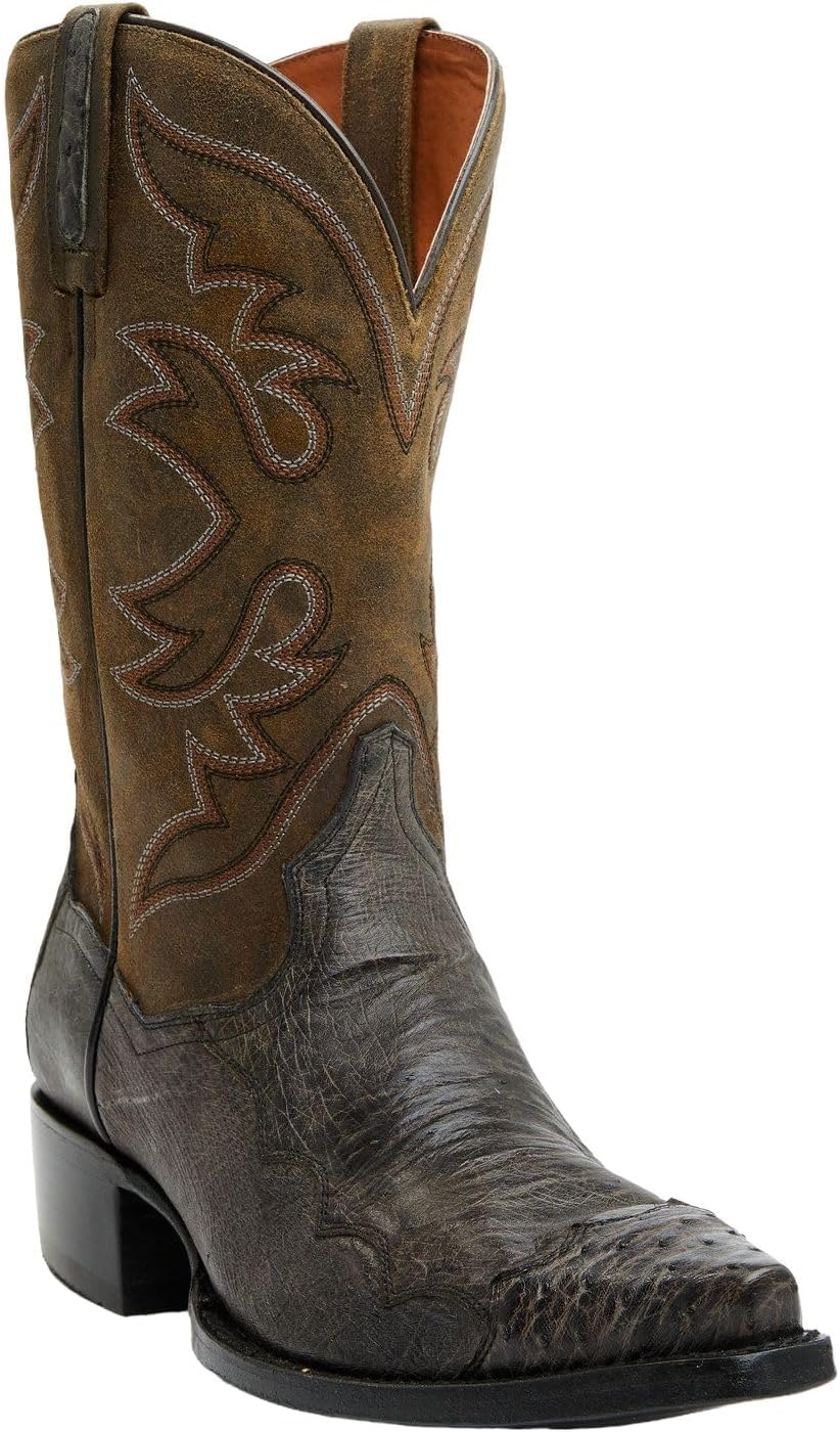 

Мужские западные сапоги Dan Post 12 из экзотической страусиной кожи с заостренным носком - Dps5721, серый