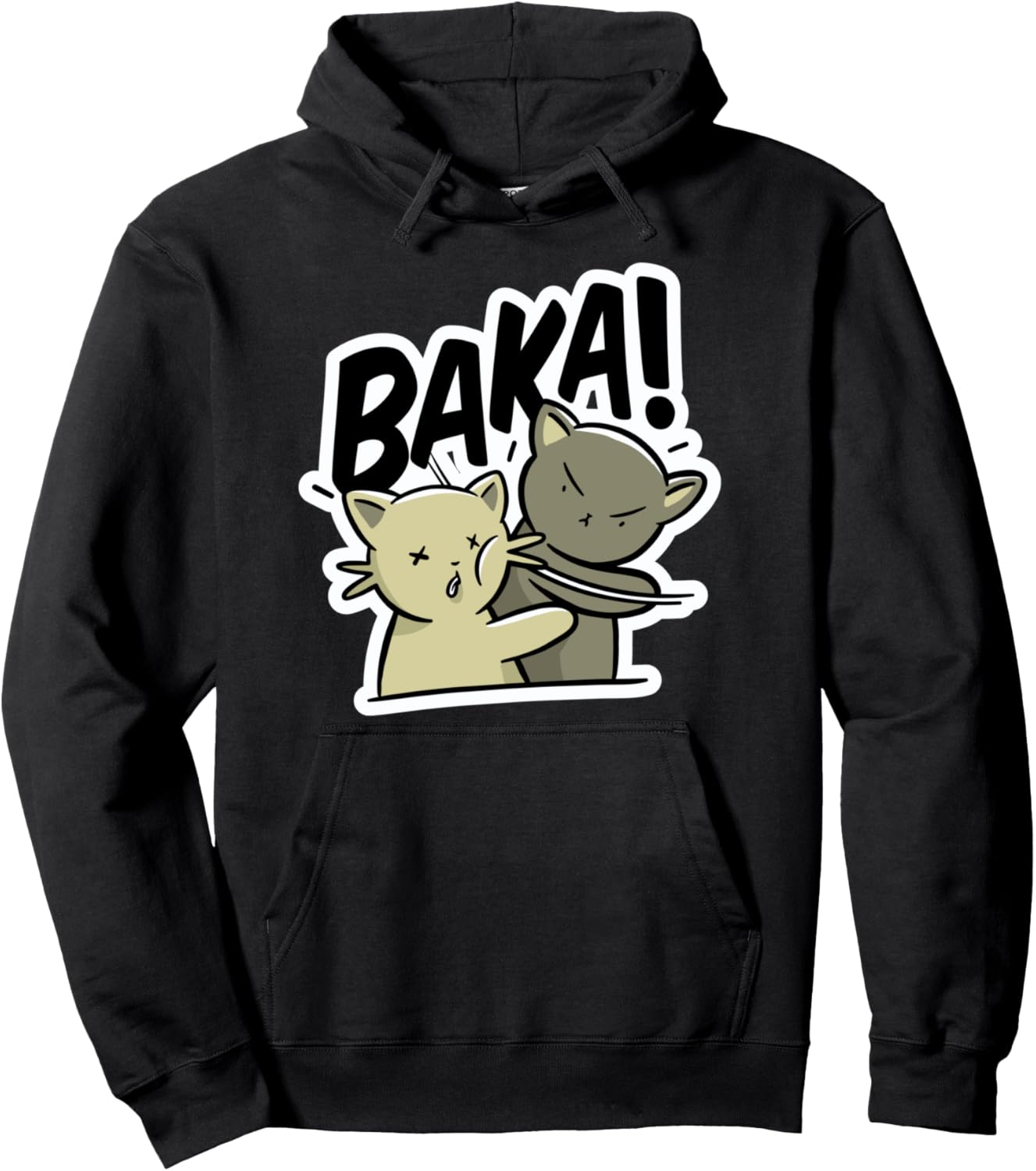 

Идиот! Идиот! Забавная японская аниме-толстовка с мемом Кот шлепает кота-идиота Otakumangakawaii Animecomics, черный