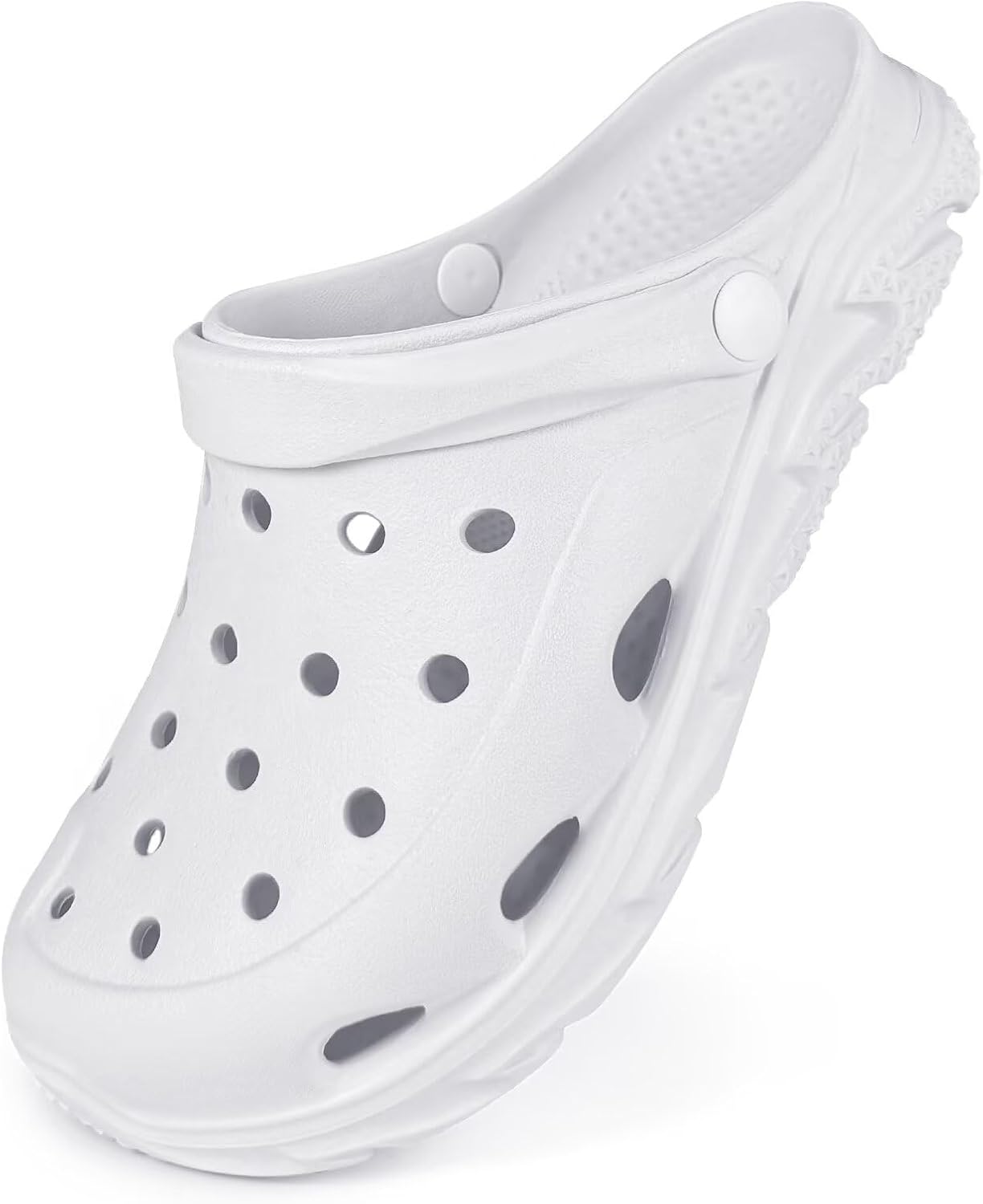 

Мужские и женские садовые сабо с поддержкой свода стопы, унисекс, классические шлепанцы на липучке, сандалии для улицы, пляжа и бассейна Haifago, белый