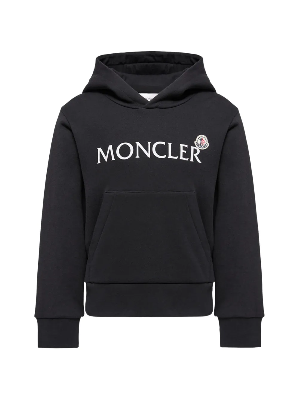 

Черное худи с отделкой lodo Moncler Enfant, черный