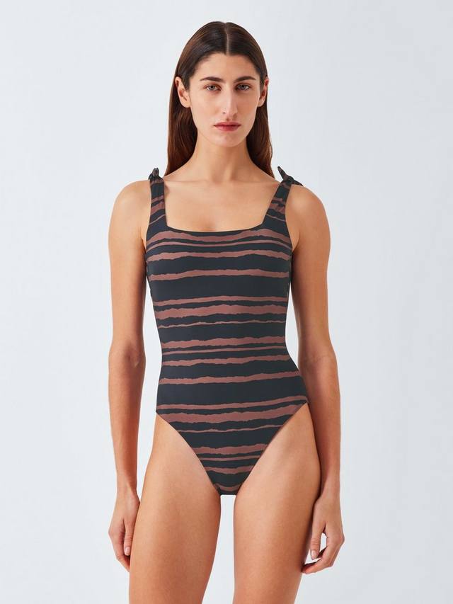 

Купальник Cannes с квадратным вырезом John Lewis, Choc Stripe