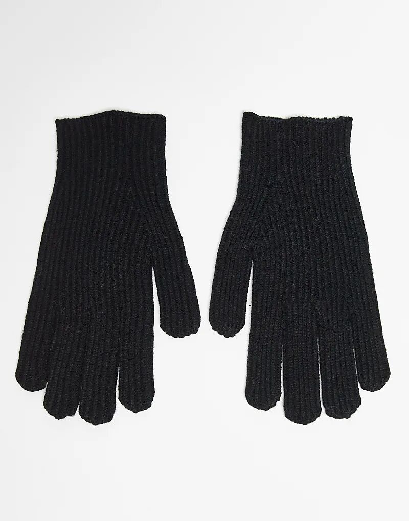 

Вязаные перчатки ASOS DESIGN черного цвета