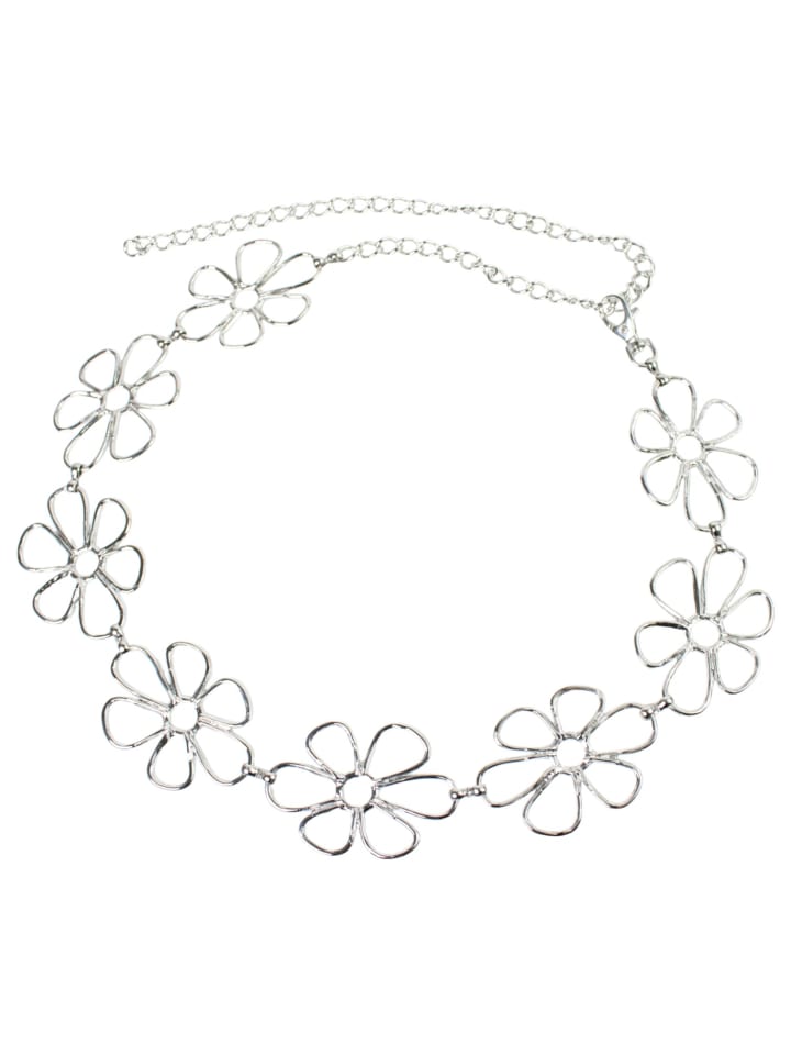 

Мужской ремень-цепочка с цветами из серебра FRONHOFER