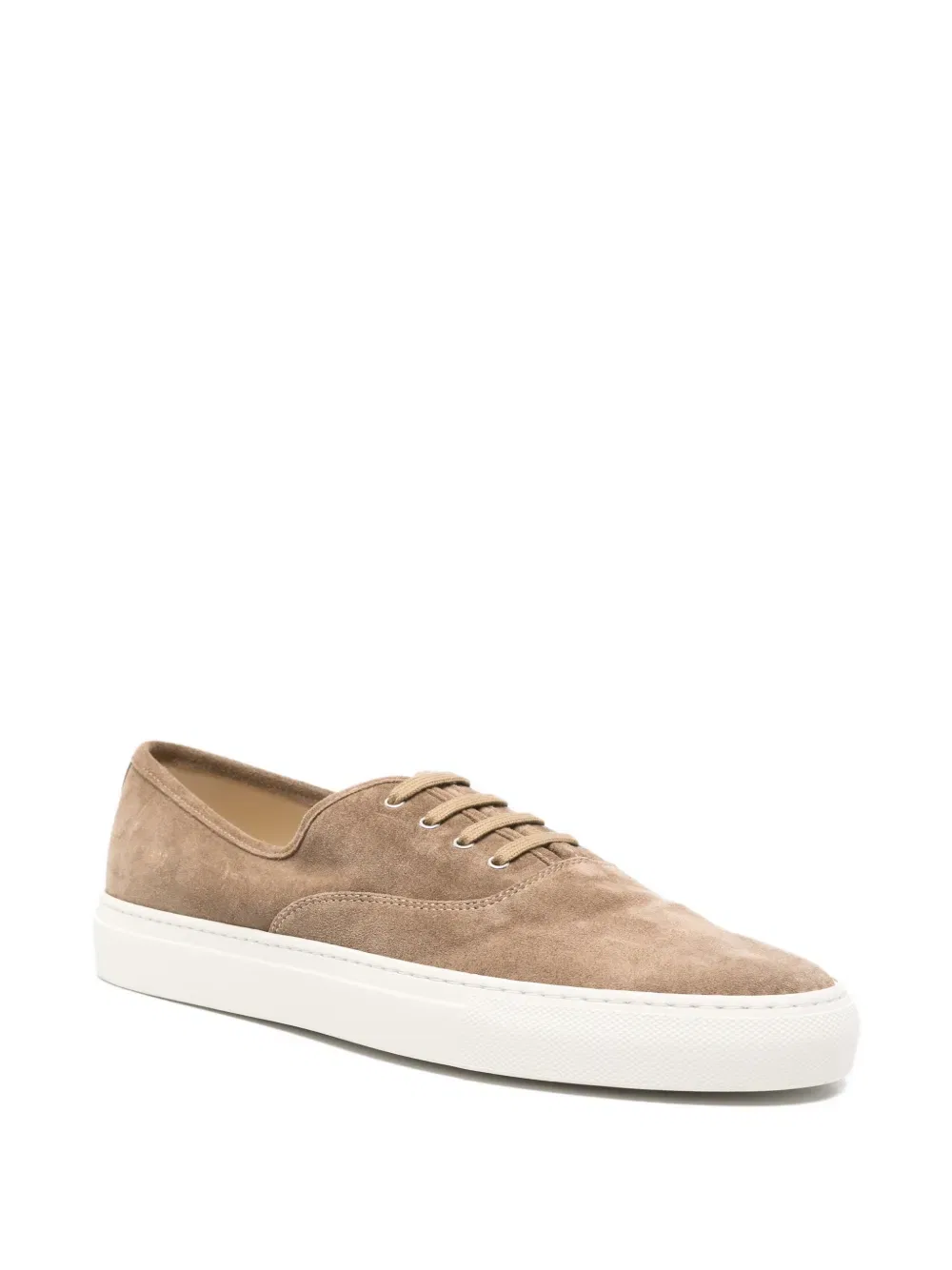 Замшевые кроссовки с четырьмя отверстиями для шнуровки Common Projects, коричневый — фото 2