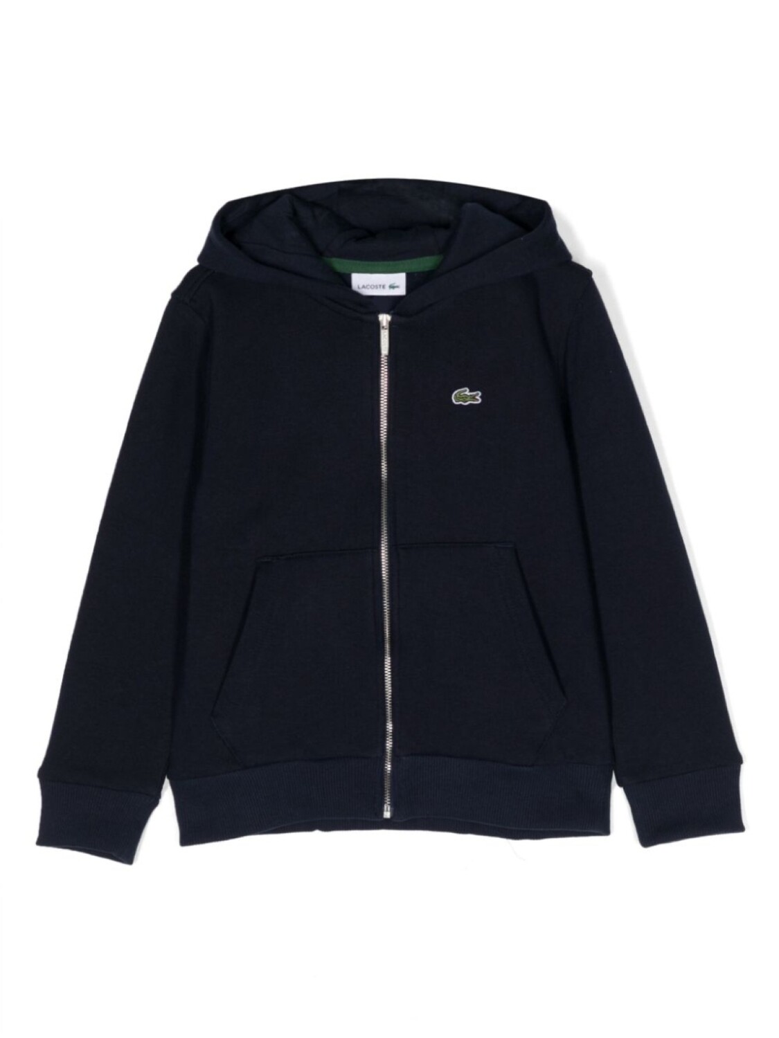 

Худи на молнии с вышитым логотипом Lacoste Kids, синий