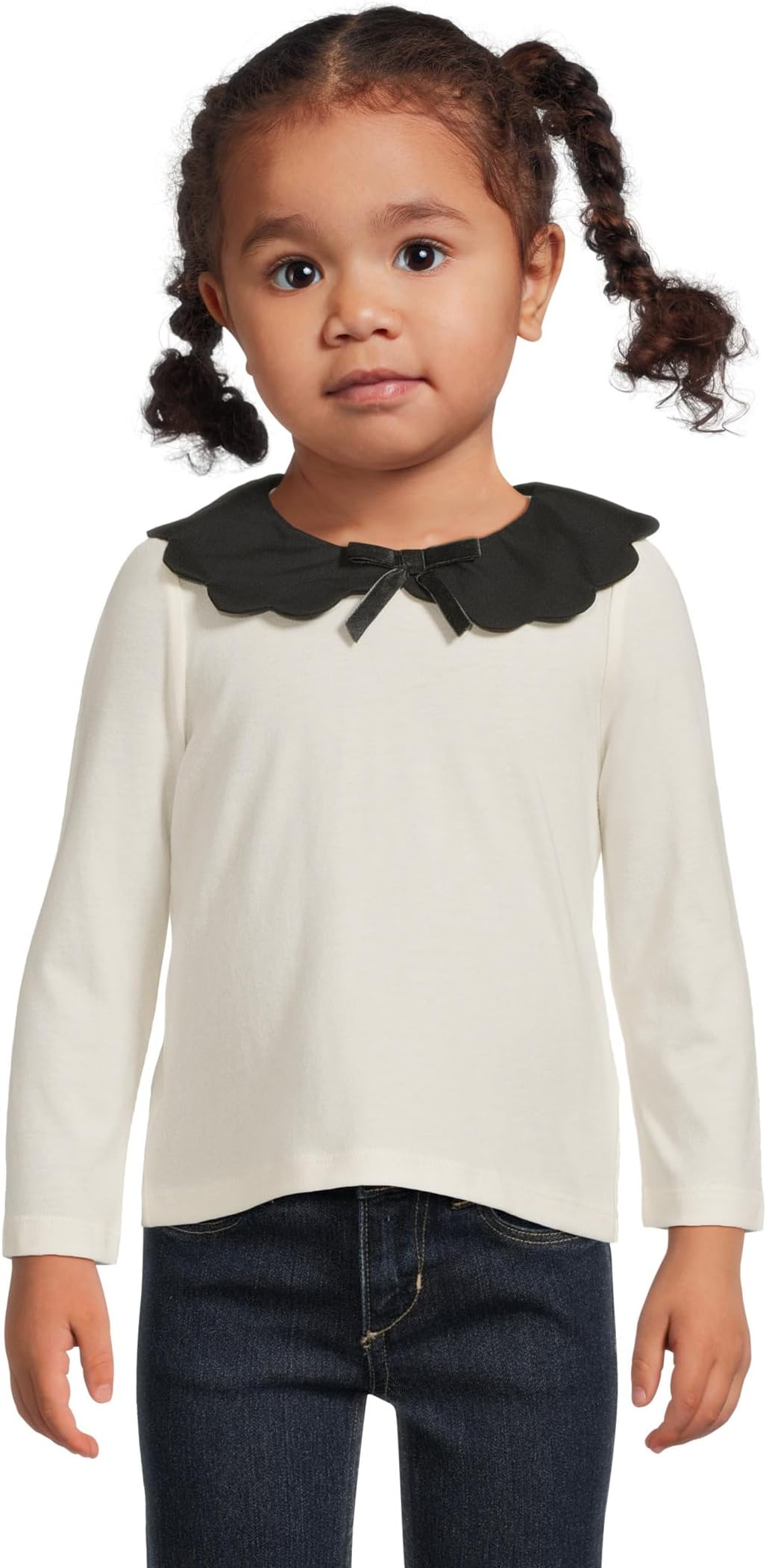 

Блузка с кружевным воротником Janie and Jack, White