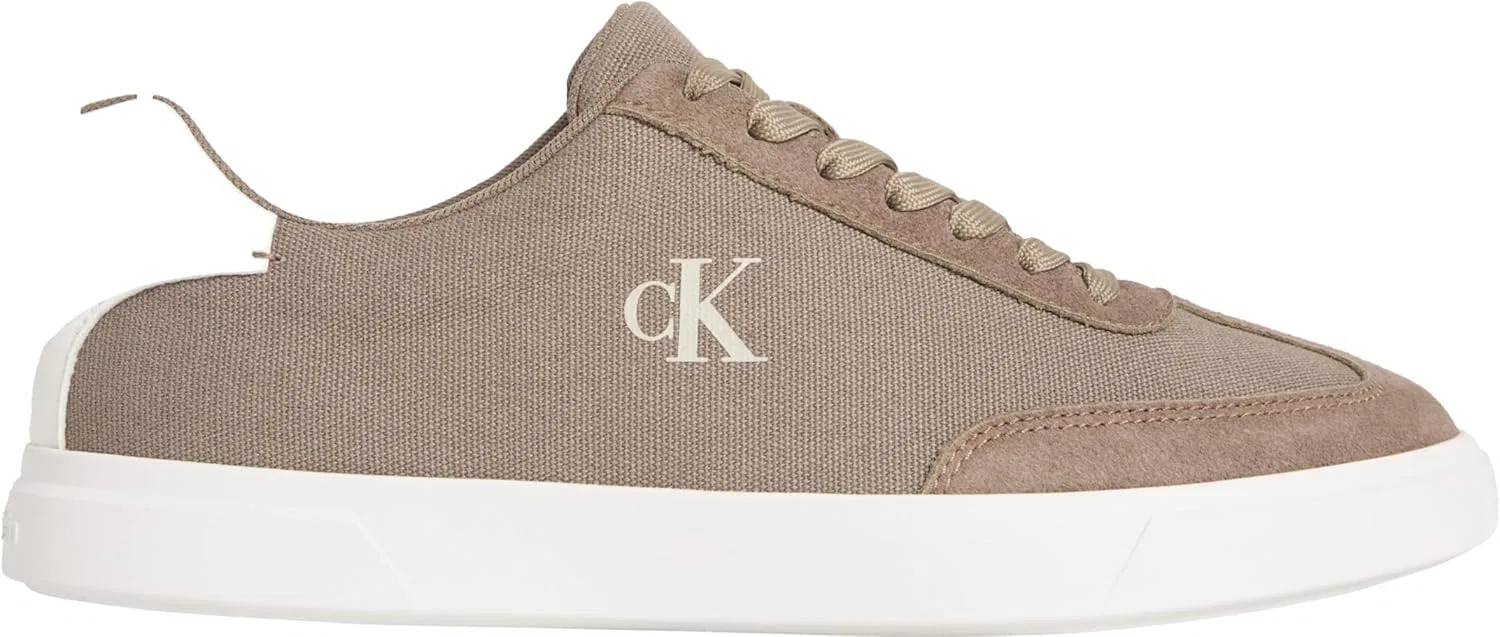 Мужские низкие кроссовки Calvin Klein Prof Cupsole CV HM0HM02236, Khaki Desert Taupe Bright White — фото 2
