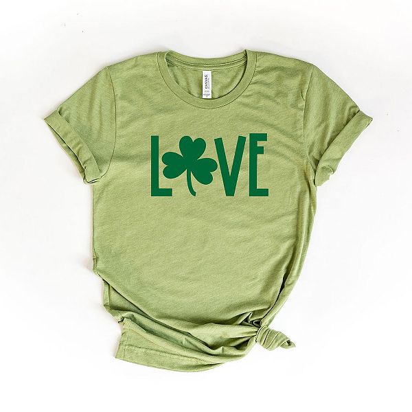 

Футболка Love clover с коротким рукавом Simply Sage Market, Light Green