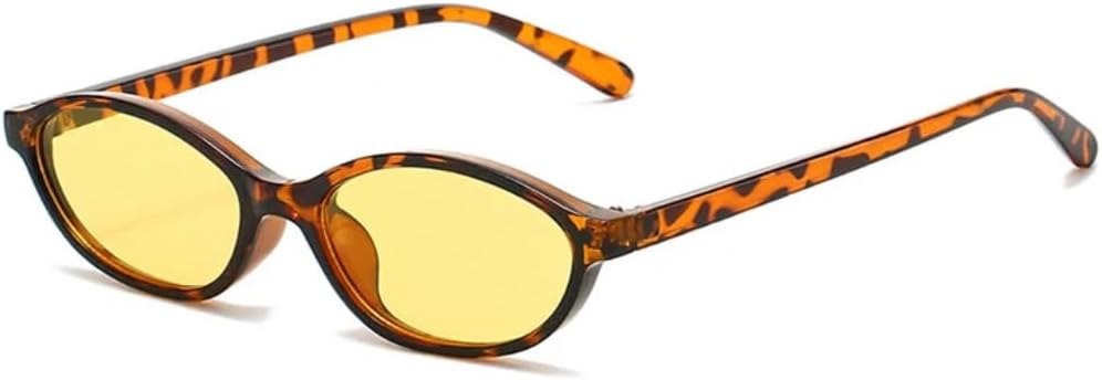 

Солнцезащитные очки с защитой от УФ-излучения UV400 | Овальные линзы в стиле панк с градиентом | для женщин и мужчин, для занятий спортом на открытом воздухе и вождения DSVIGF, Leopard-yellow