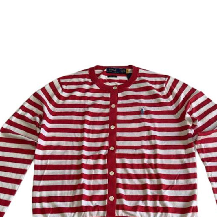 Полосатый вязаный кардиган Polo Ralph Lauren, красный — фото 4