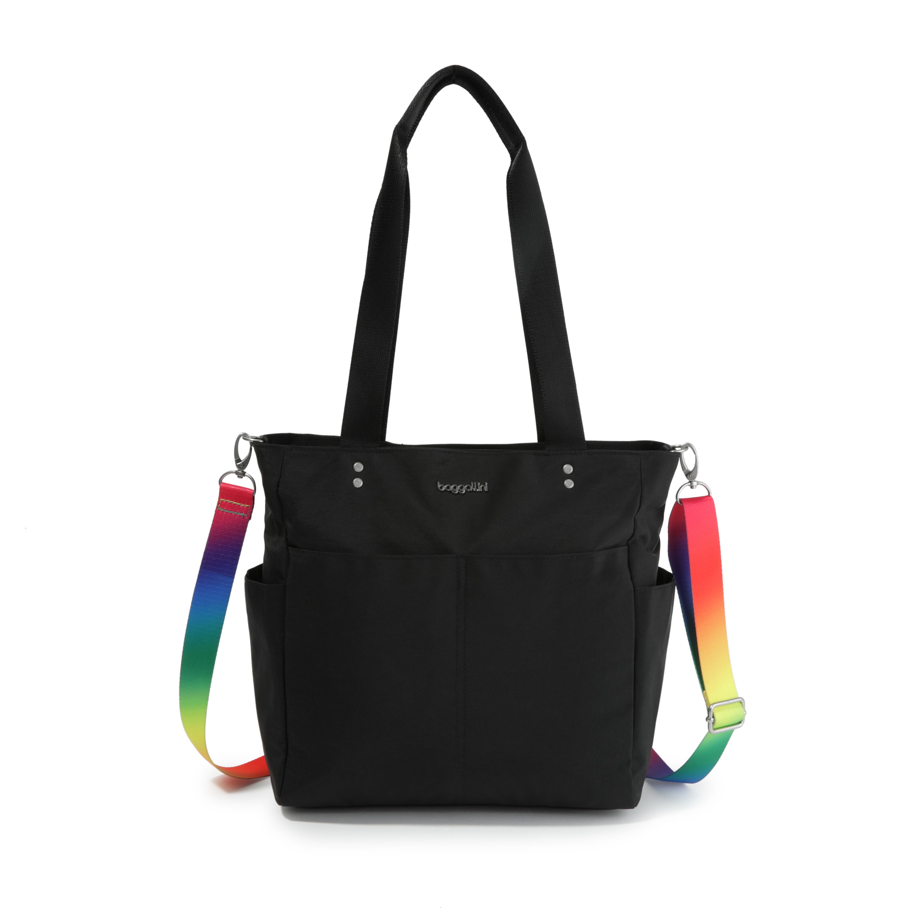 

Baggallini Женская повседневная большая сумка Carryall, цвет Onyx Rainbow Pride