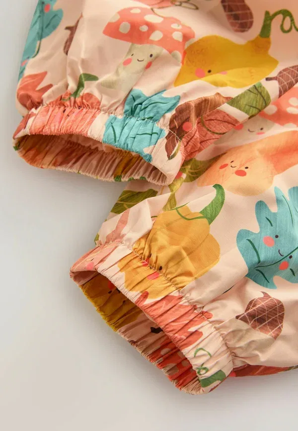 Комбинезон дождевик Regular fit waterproof printed puddlesuit Next, оранжевый тыквенный — фото 3