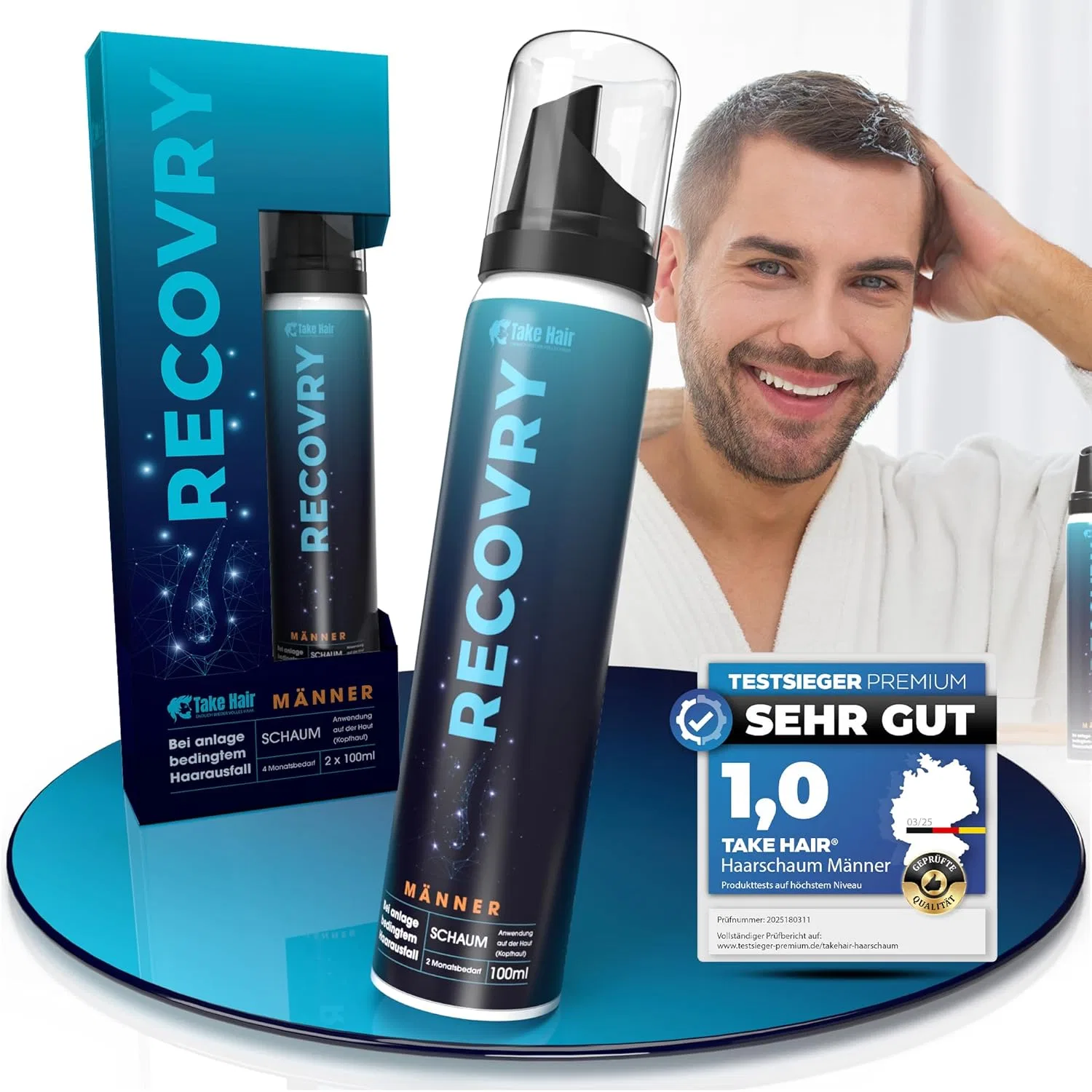 Средство для роста волос с Redensyl и Procapil от RECOVRY Take Hair Endlich Wieder Volles Haar