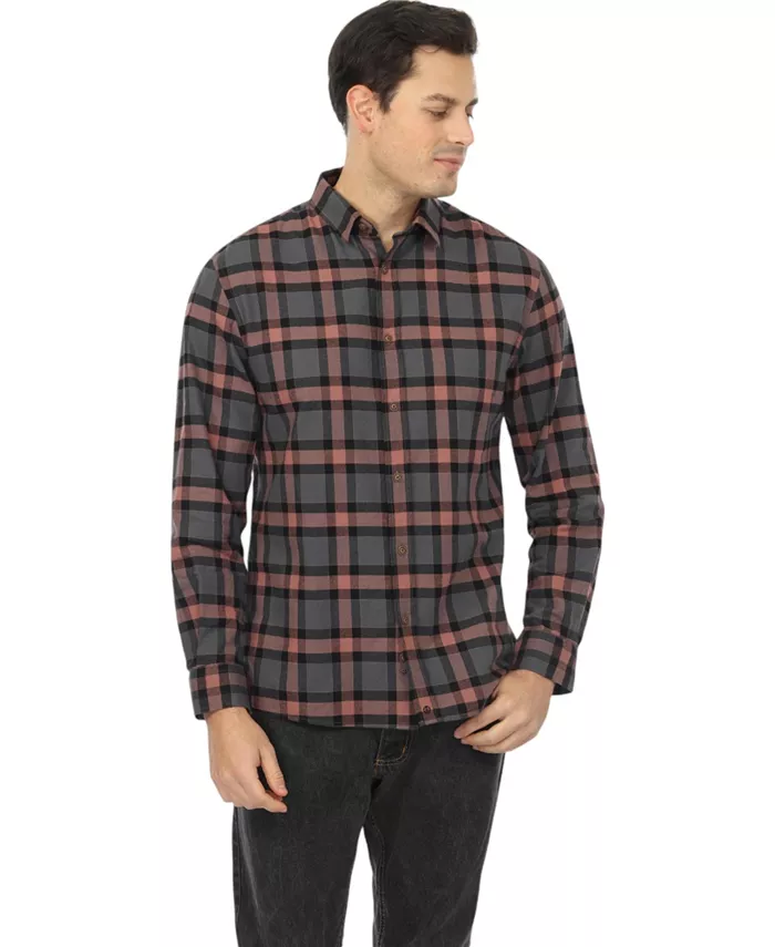

Мужская фланелевая рубашка Ascent Plaid Light Vustra, серый