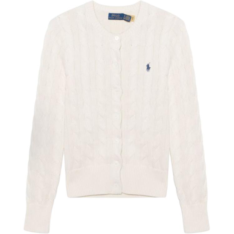 

Polo Ralph Lauren Вязаный свитер FW25 для женщин Cream White