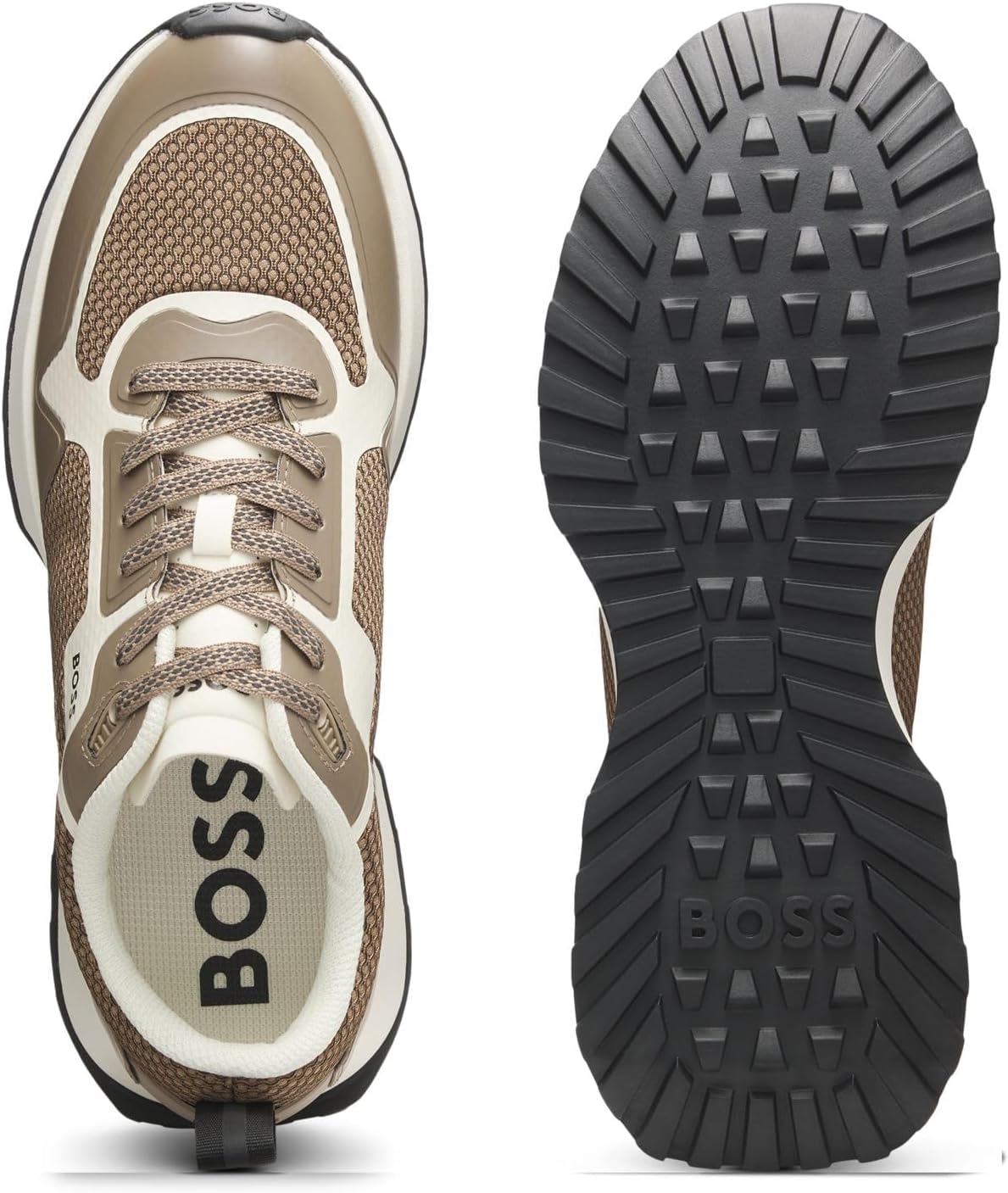 Мужские кроссовки BOSS Hugo Boss JonahRunnMeth, бежевый — фото 4